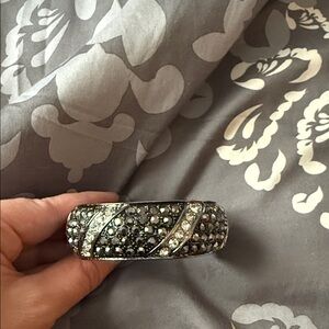 Elegant Silver and Black Women's Bracelet